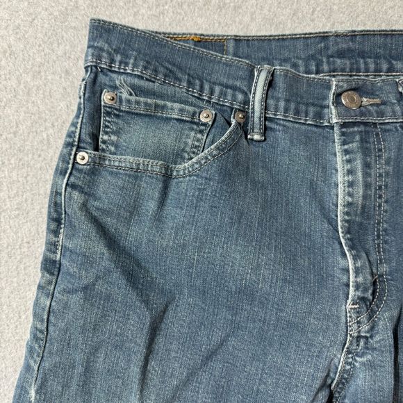 Levis Jeans Mens 505 32x32 Blue Denim Straight Workwear American Solid Mid Rise - Picture 2 of 12